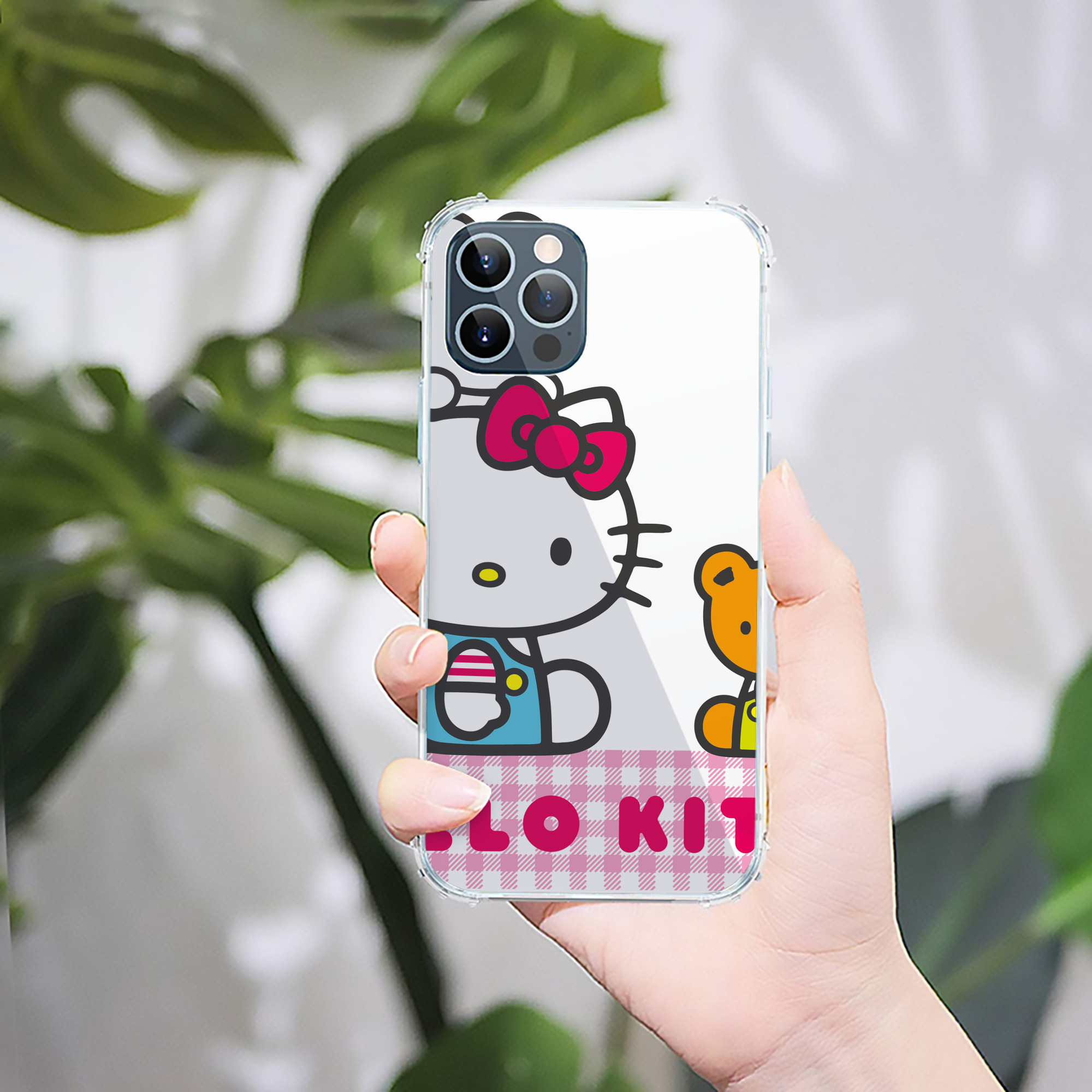 （画像用） Hello Kitty ハローキティ 【iPhone 12シリーズ対応】透明スマホケース（クリアソフトケース）